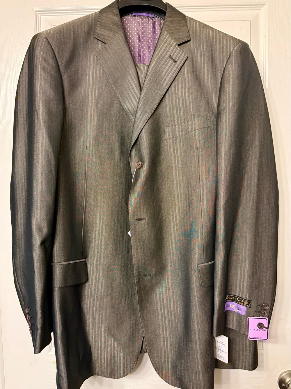 NWT Earvin “Magic” Johnson Signature Suit 48R 42L Gray Pinstripe